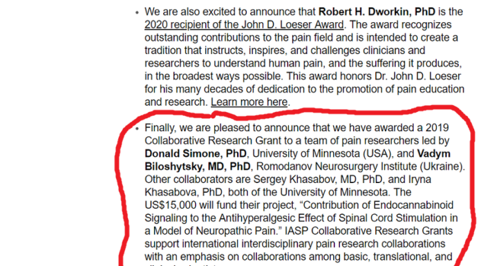 Ґрант від IASP присуджено Інституту нейрохірургії ім. А.П. Ромоданова НАМН України