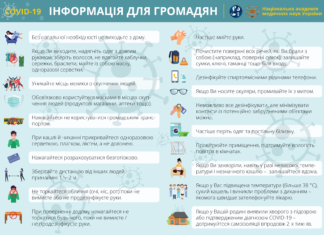 Рекомендації для громадян на період епідемії COVID-19