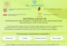 ЗАГРОЗА COVID-19: КЕРІВНИЦТВО ДЛЯ ЛЮДЕЙ З ГІПЕРТОНІЧНОЮ ХВОРОБОЮ ВІД ВСЕСВІТНЬОЇ ЛІГИ ГІПЕРТОНІЇ