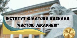 Інститут очних хвороб та тканинної терапії ім. В.П.Філатова визнали “Чистою лікарнею”