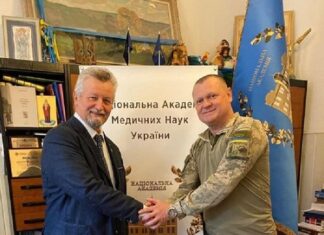 Робоча зустріч Президента Національної академії медичних наук України, академіка НАН і НАМН України Цимбалюка В.І. та командира легендарної 92 ОШБР імені кошового отамана Івана Сірка, Героя України полковника П.Ю.Федосенка