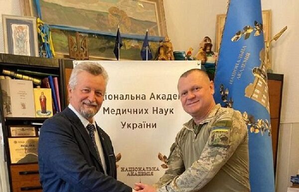 Робоча зустріч Президента Національної академії медичних наук України, академіка НАН і НАМН України Цимбалюка В.І. та командира легендарної 92 ОШБР імені кошового отамана Івана Сірка, Героя України полковника П.Ю.Федосенка