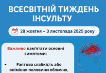 🧠 Всесвітній тиждень інсульту 28 жовтня – 3 листопада 2025 року