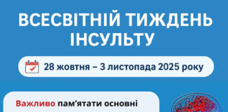 🧠 Всесвітній тиждень інсульту 28 жовтня – 3 листопада 2025 року
