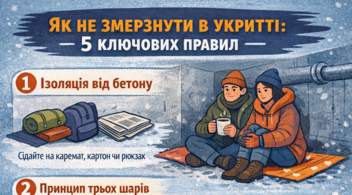 Як не змерзнути в укритті: 5 ключових правил безпеки в холодну пору року